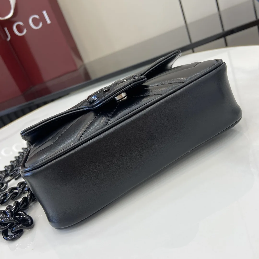 Gucci Marmont Black Quilted Leather Shoulder Bag product photo from LabelPicks