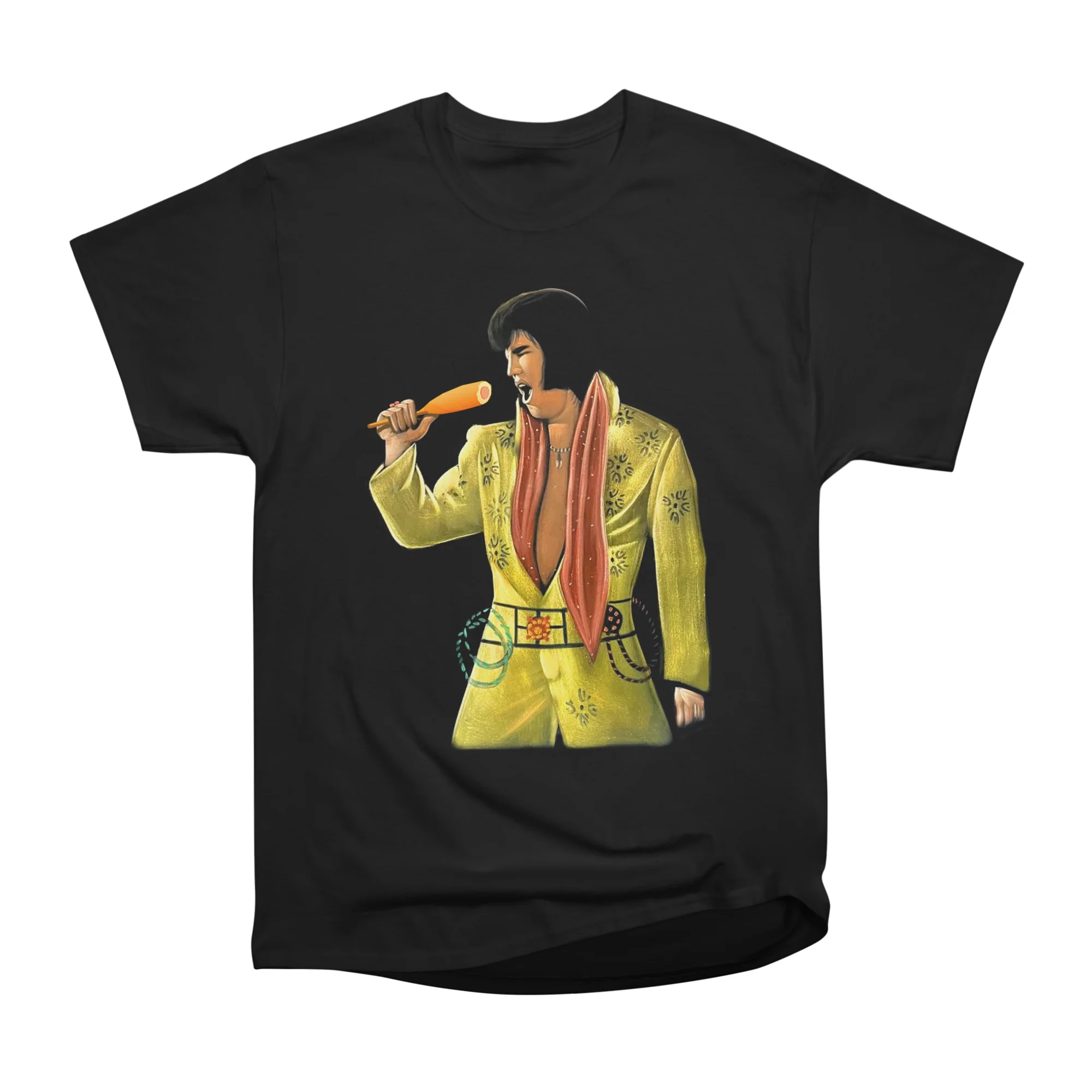 ¡Camiseta de Elvis con perritos calientes!