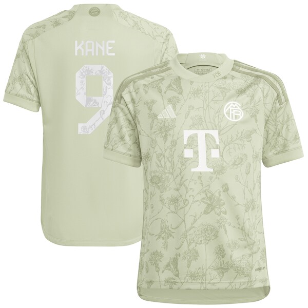 Harry Kane Bayern Munich adidas Youth 2023/24 Oktoberfest Replica Player Jersey - Green/White