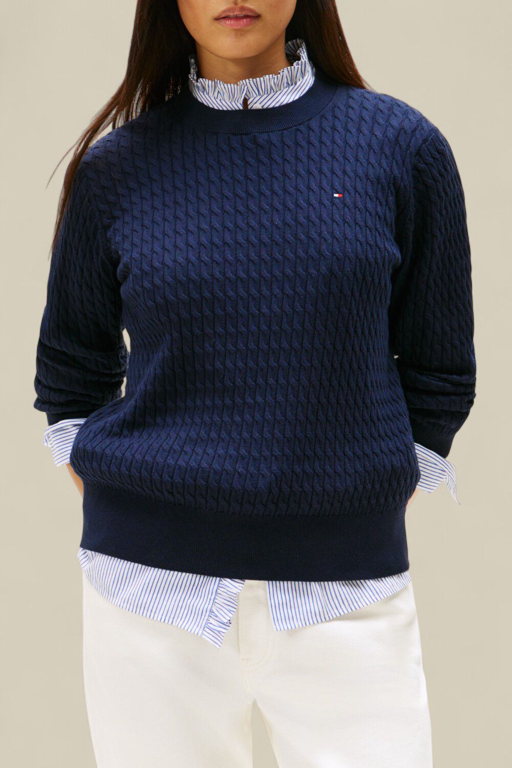 TOMMY HILFIGER סריג כותנה