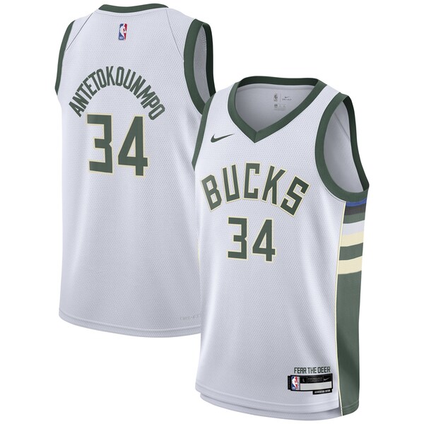 Giannis Antetokounmpo Milwaukee Bucks Nike Youth Swingman Jersey - Association Edition - White