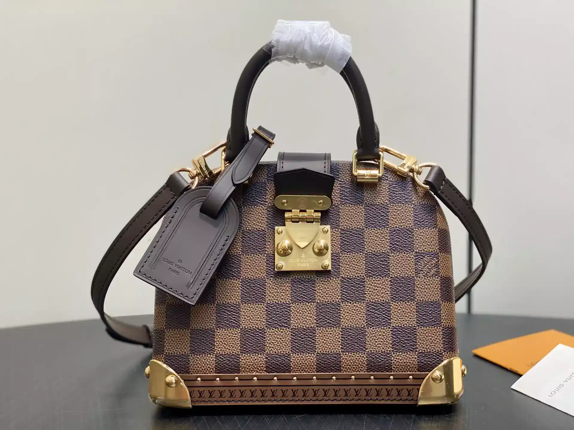 Louis Vuitton Alma Brown Calfskin Top Handle Bag product photo from LabelPicks