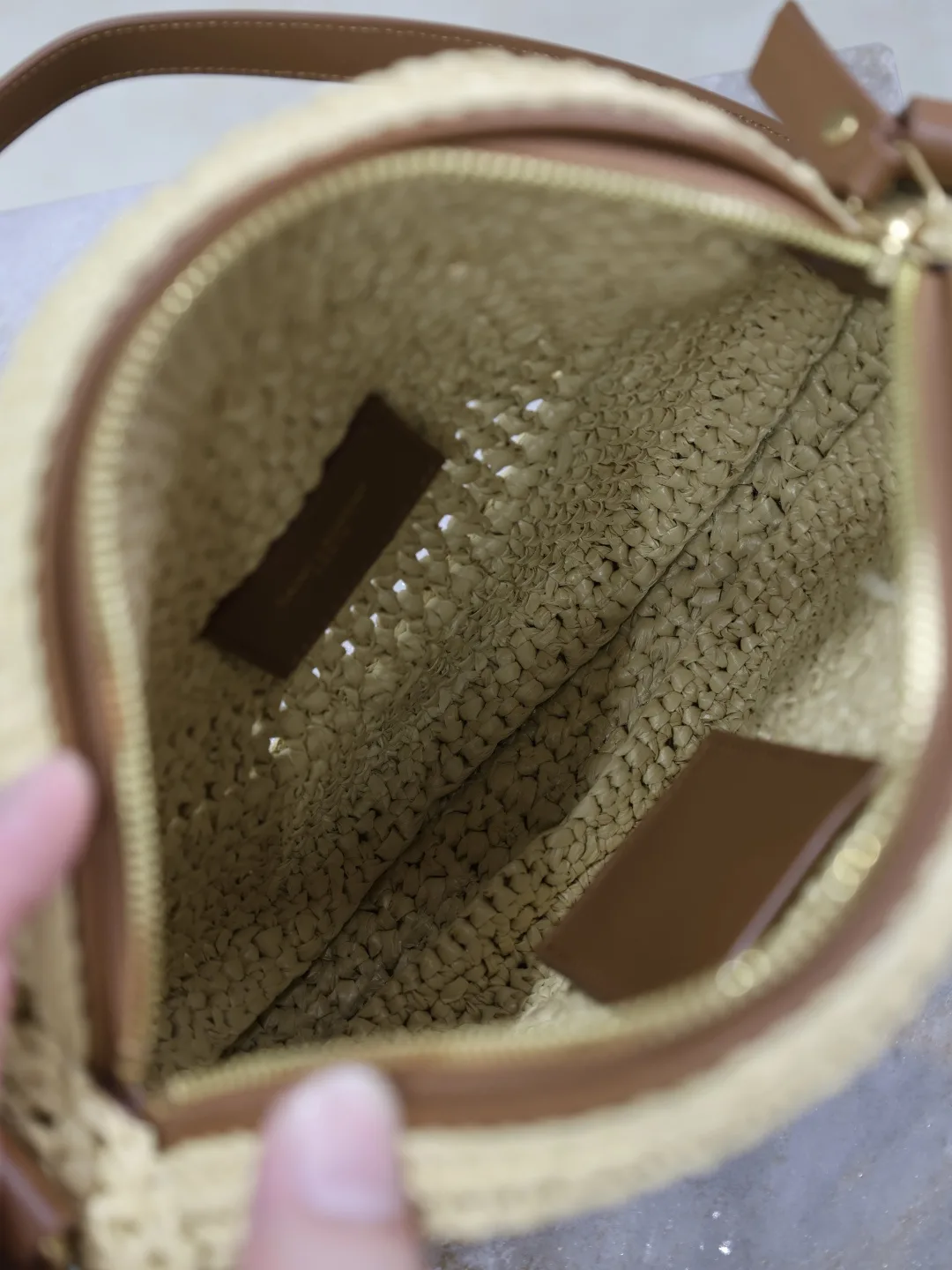 Saint Laurent Straw Woven Shoulder Bag product photo from LabelPicks