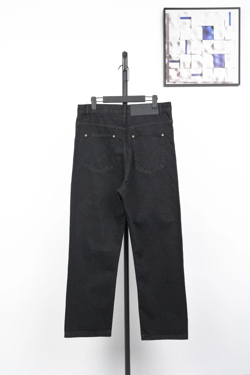 LOEWE Black Denim Jeans with Knee Anagram Detail product photo from LabelPicks