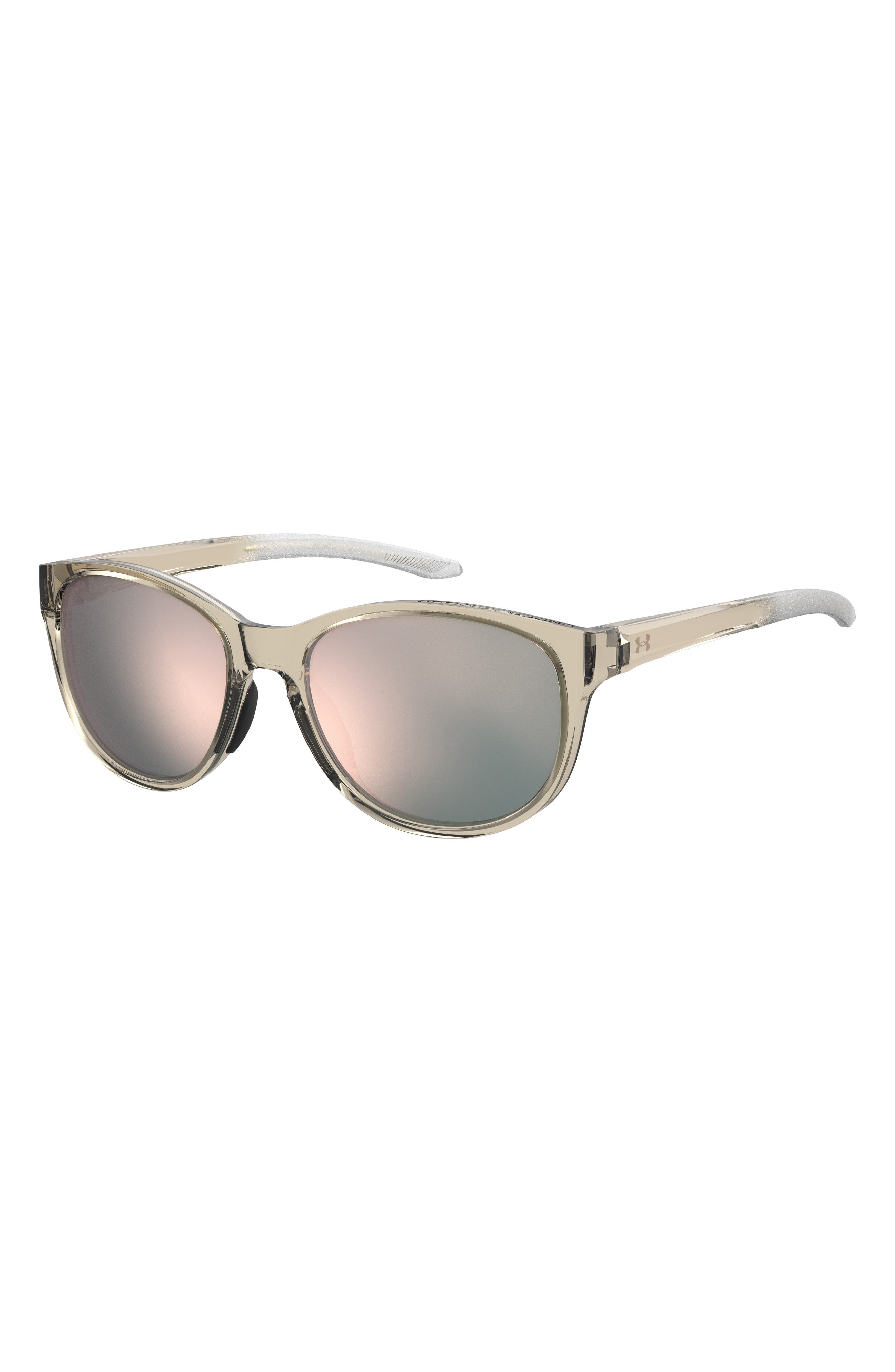 Under Armour 57mm Mirrored Round Sunglasses