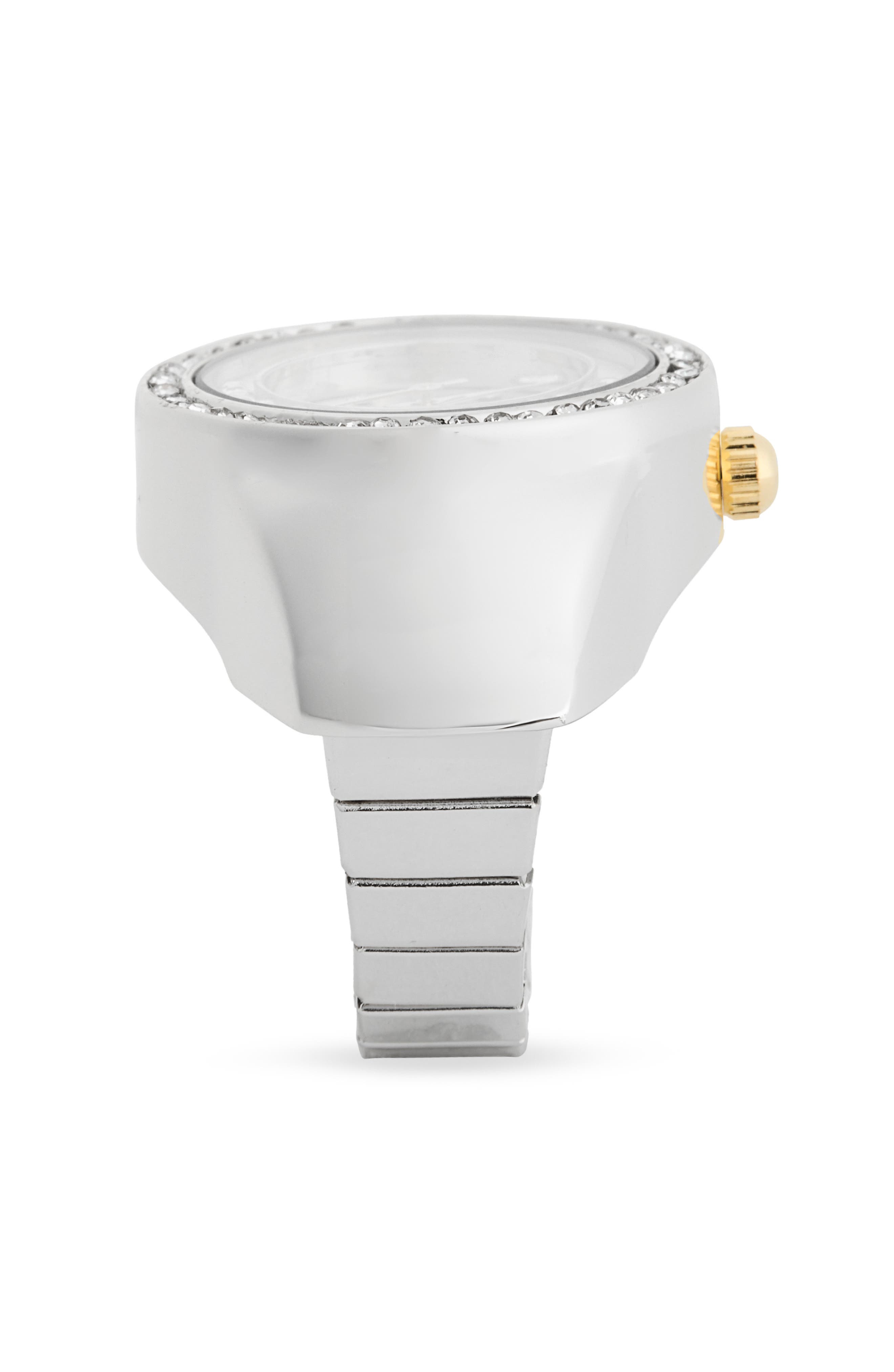 Jessica Simpson Floating Crystal Ring Watch