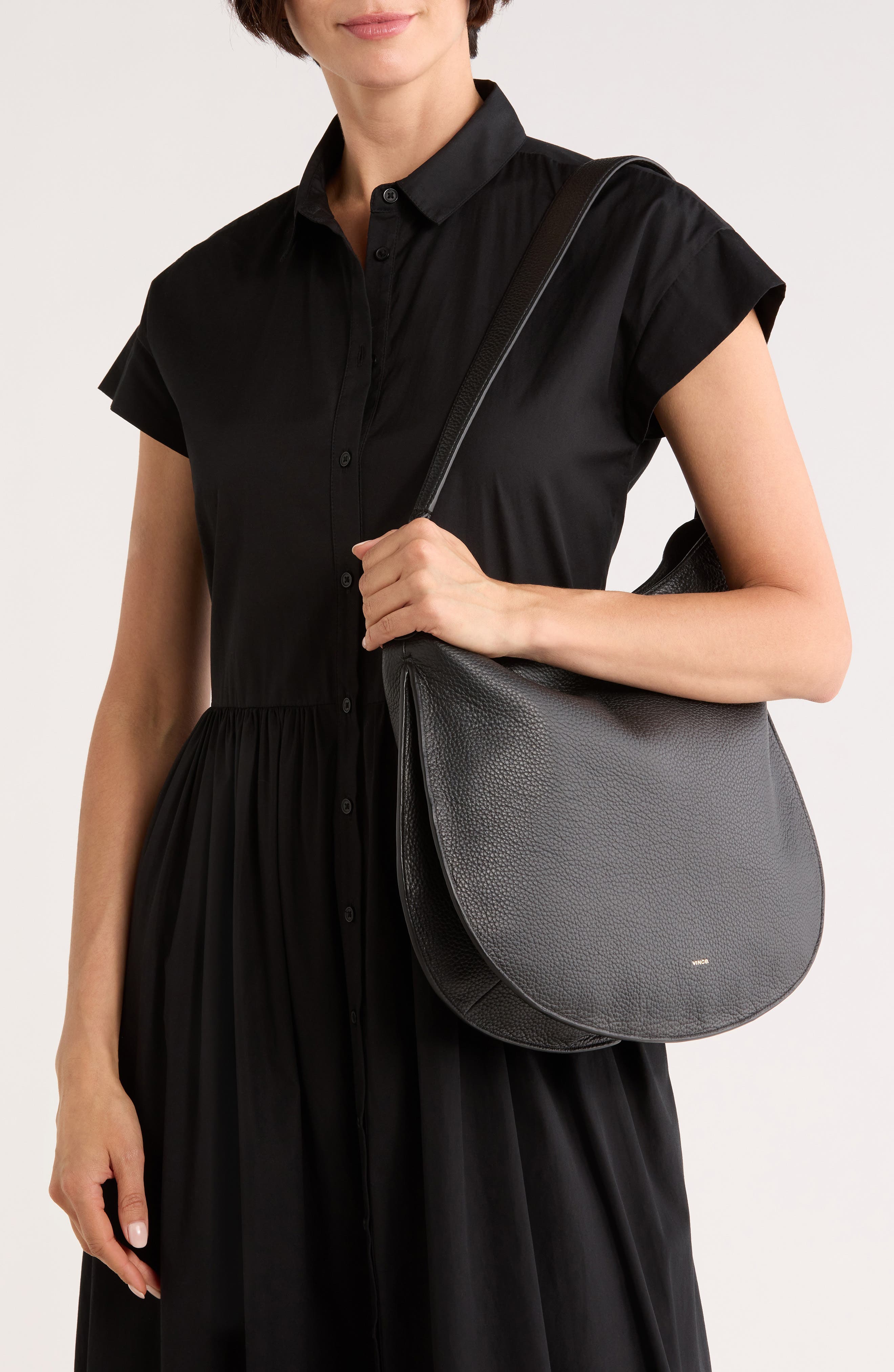 Vince Helena Leather Hobo Bag