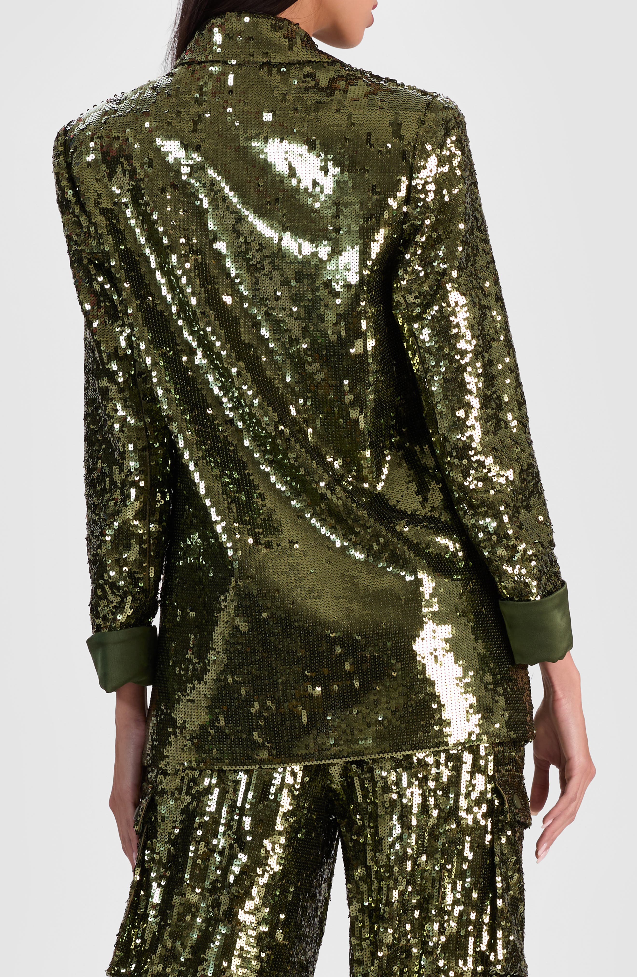 Alice + Olivia Quincy Oversized Sequin Blazer