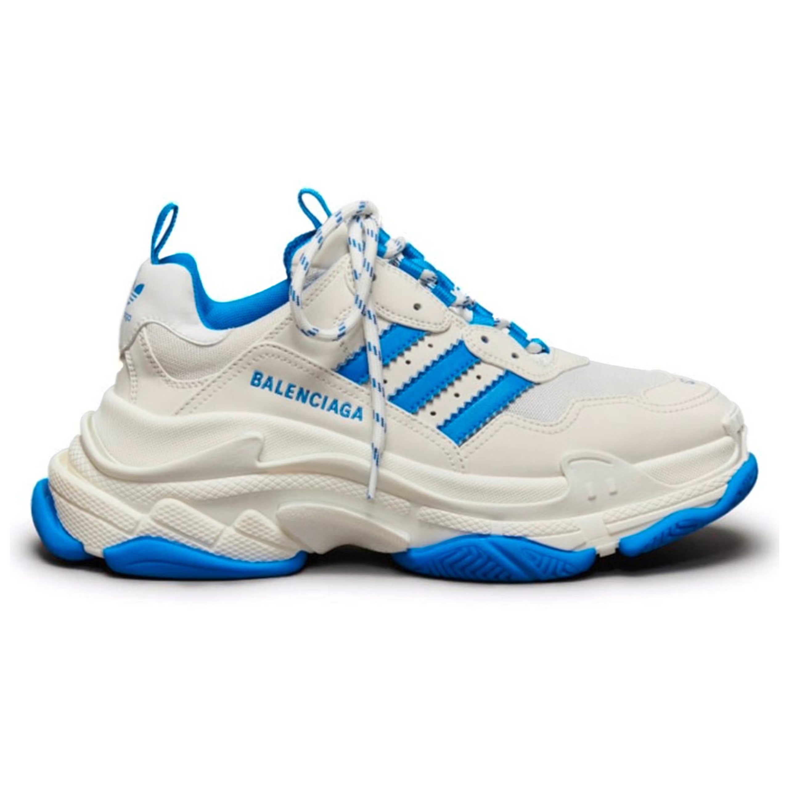 Balenciaga x adidas Triple S White Blue