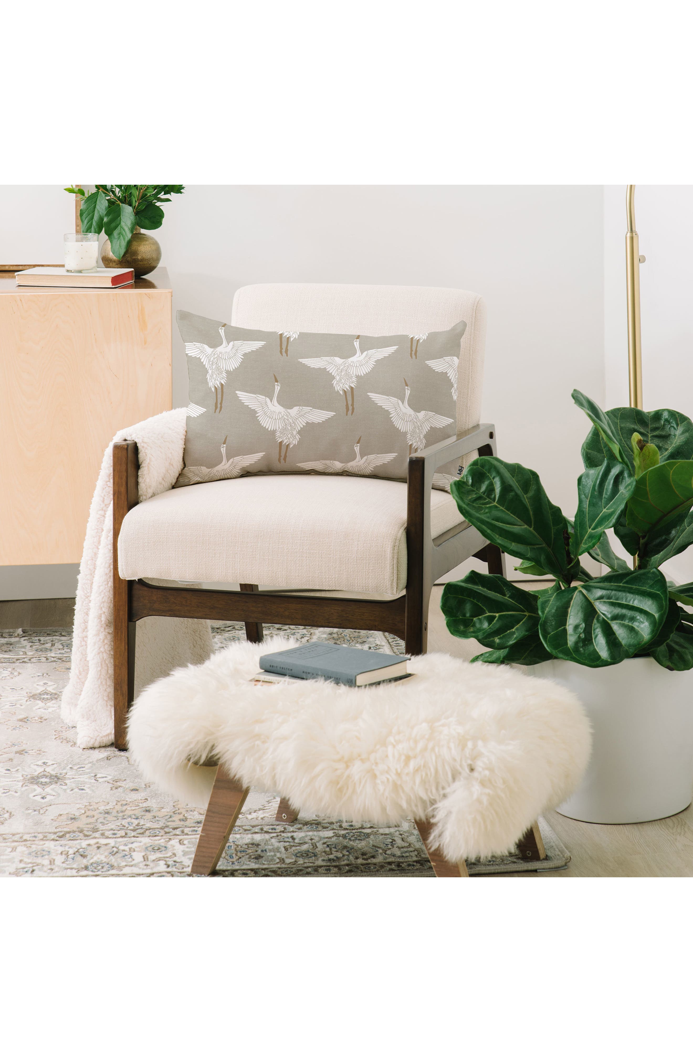 Deny Designs Iveta Abolina Cranes Lumbar Pillow