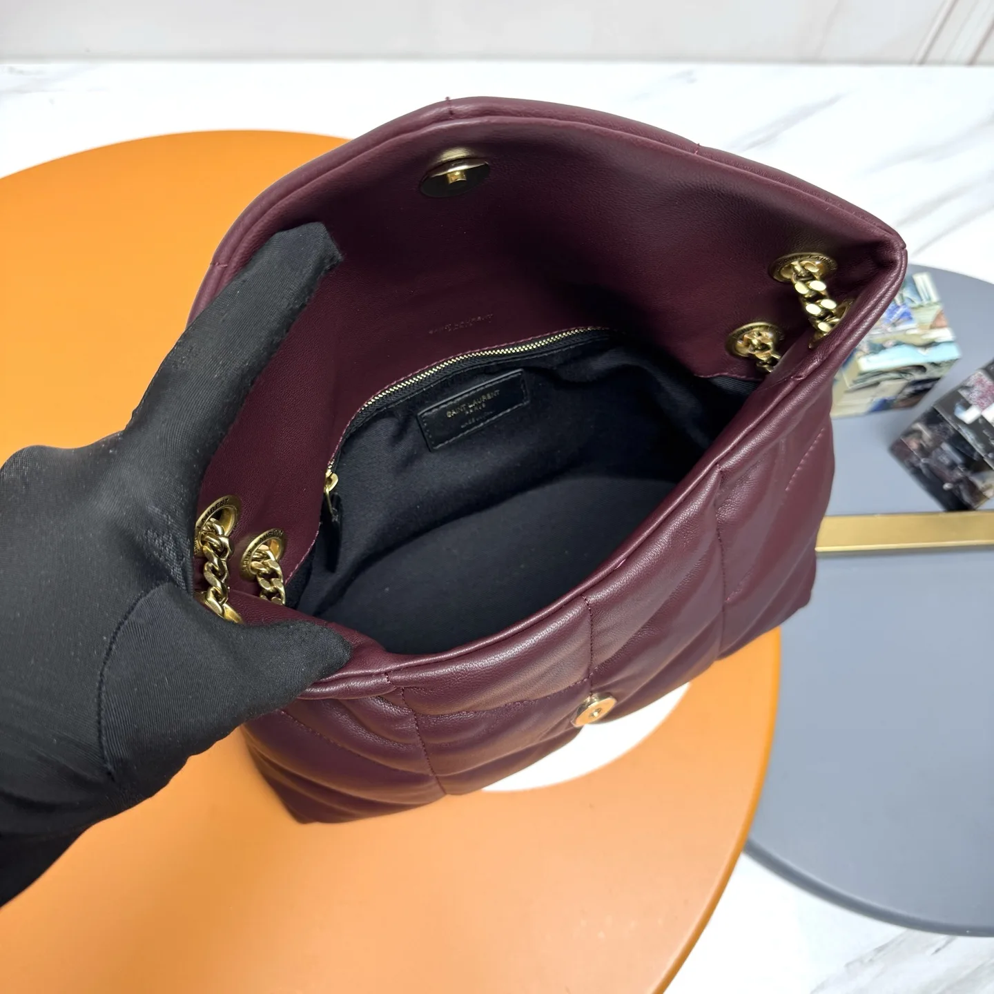Saint Laurent Loulou Burgundy Quilted Leather Shoulder Bag product photo from LabelPicks