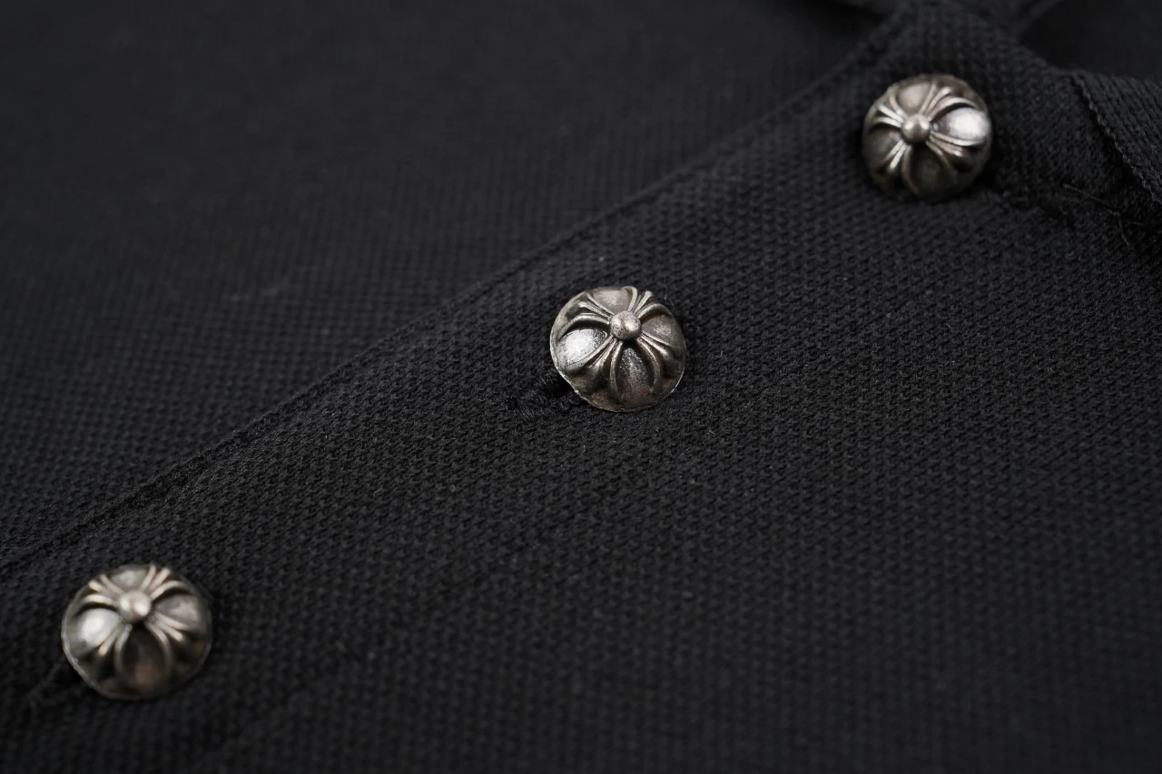 Chrome Hearts Black Graffiti Print Polo Shirt product photo from LabelPicks