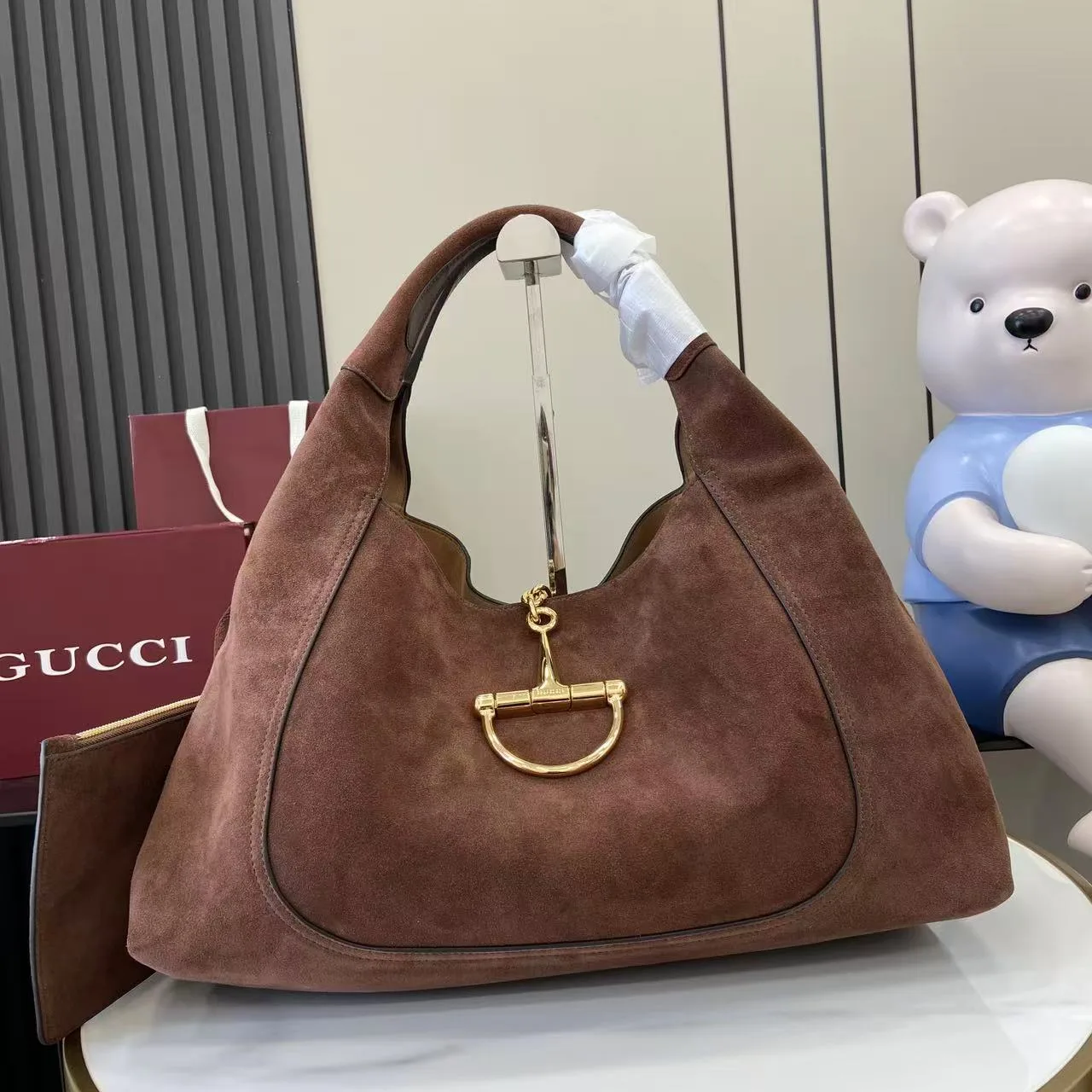 Gucci Suede Leather Shoulder Bag product photo from LabelPicks