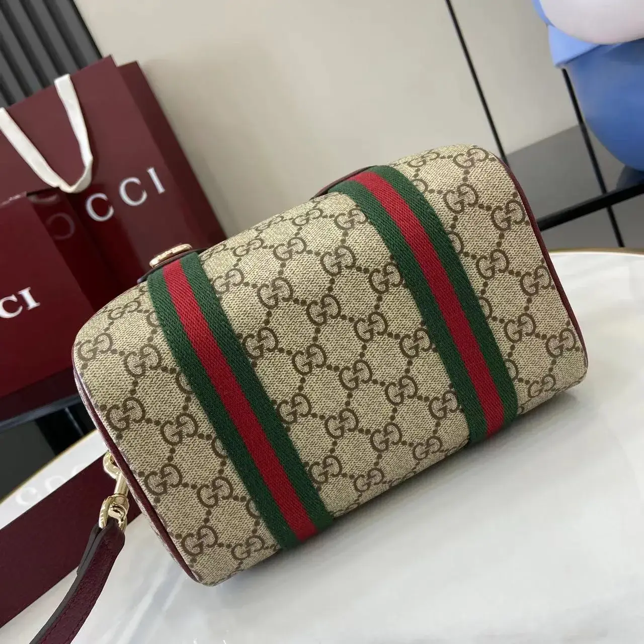 Gucci Brown Monogram Canvas Top Handle Bag product photo from LabelPicks