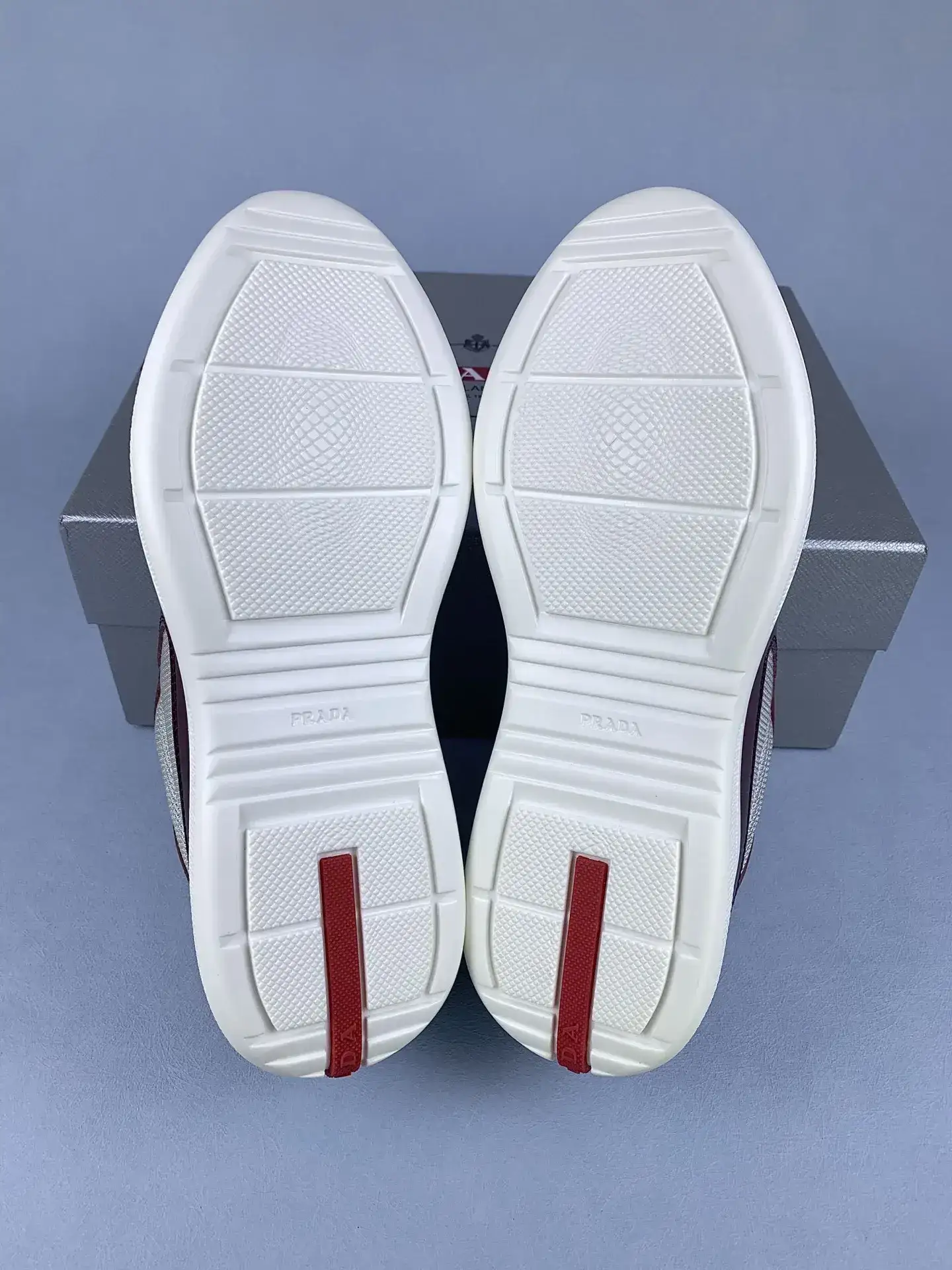 Patent leather and technical fabric Prada America's Cup sneakers product photo from LabelPicks