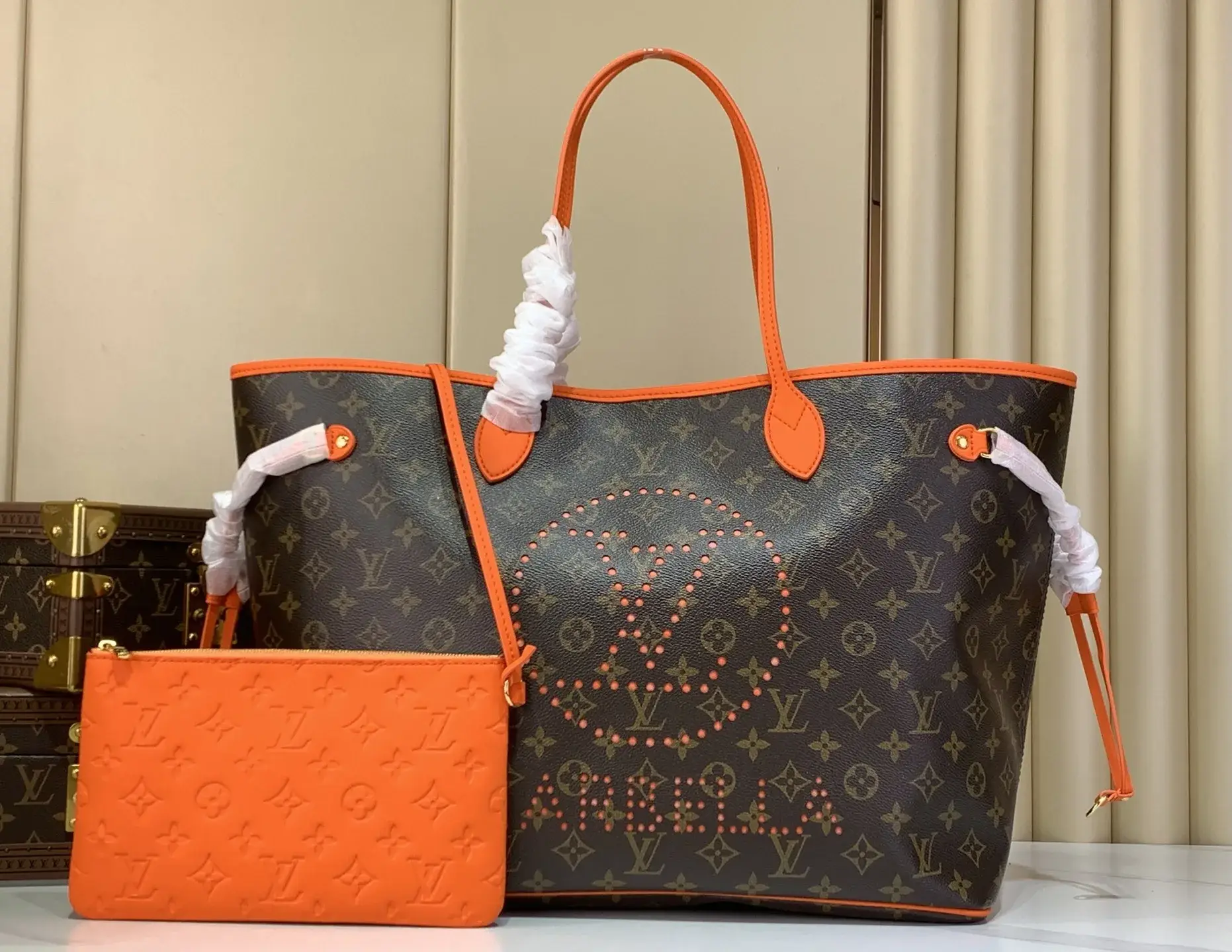 Louis Vuitton Neverfull Gold Monogram Canvas Tote Bag product photo from LabelPicks