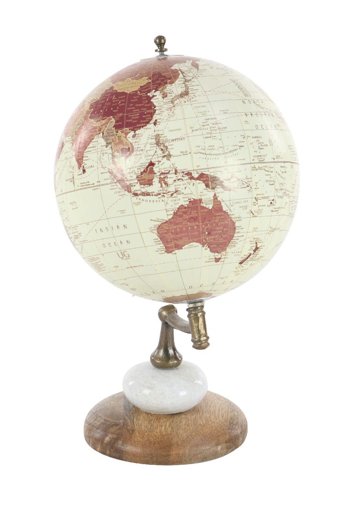 SONOMA SAGE HOME Cream Mango Wood Contemporary Globe Globe