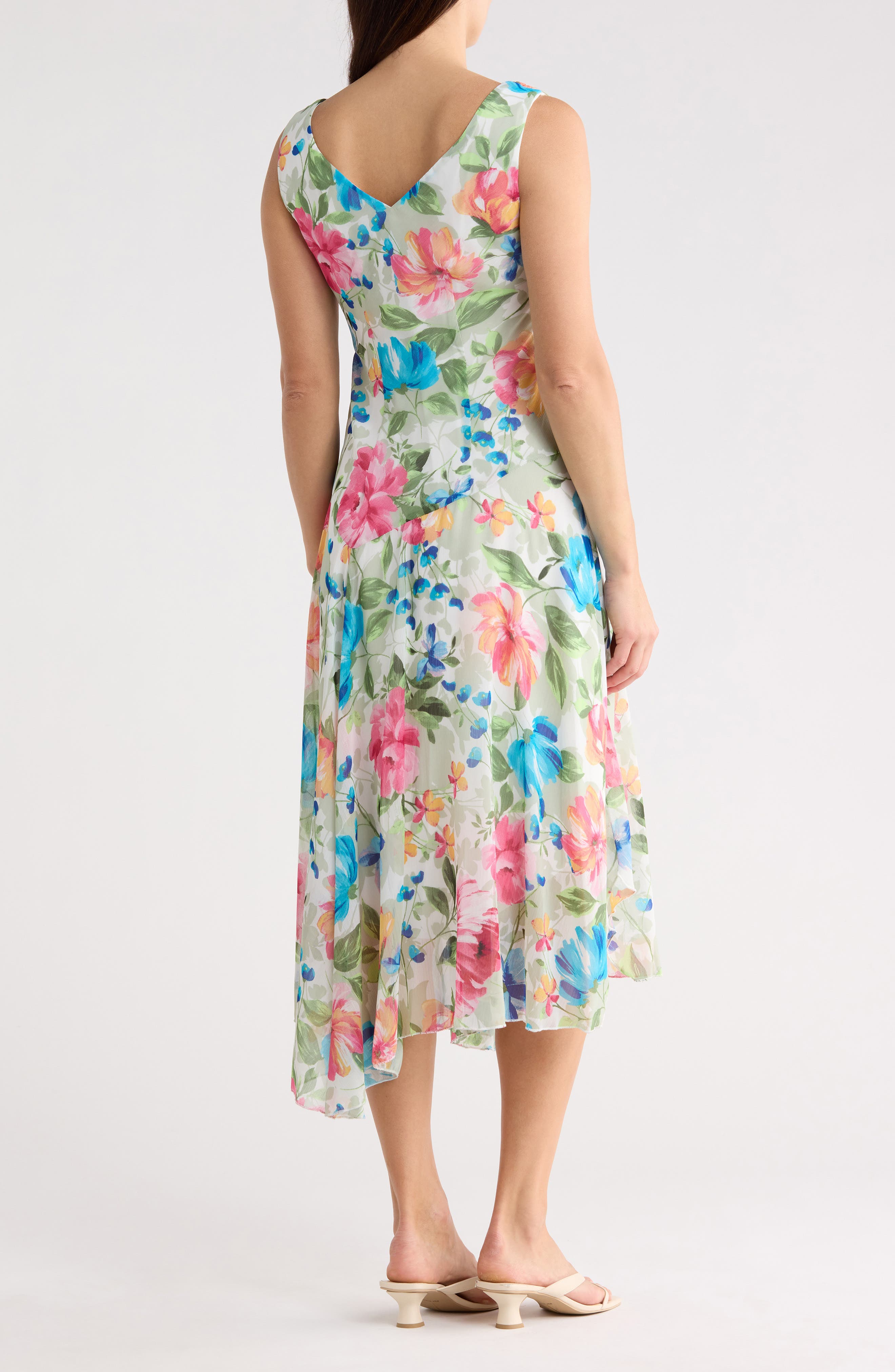 Connected Apparel Yoryu Asymmetric Midi Dress