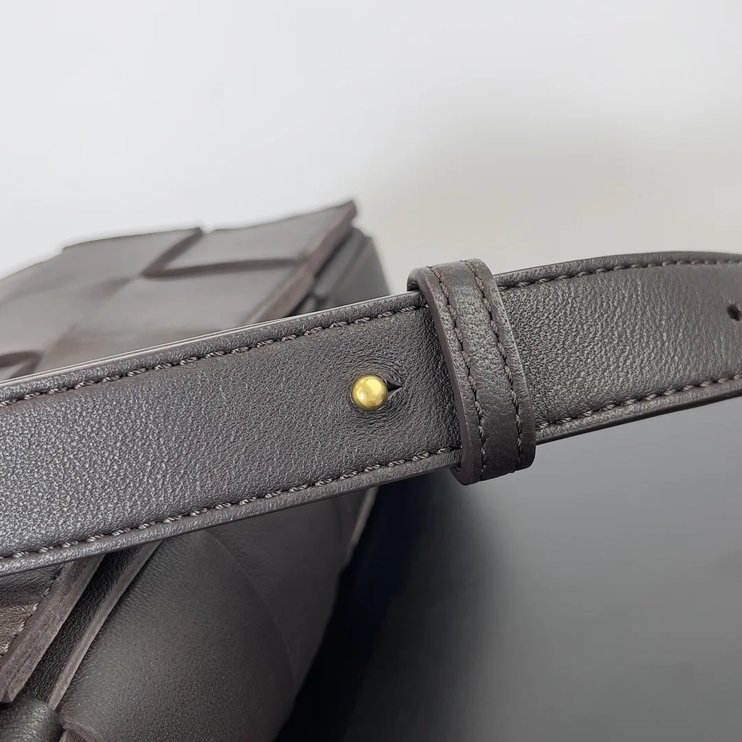 Bottega Veneta Cassette Brown Intrecciato Woven Leather Shoulder Bag product photo from LabelPicks