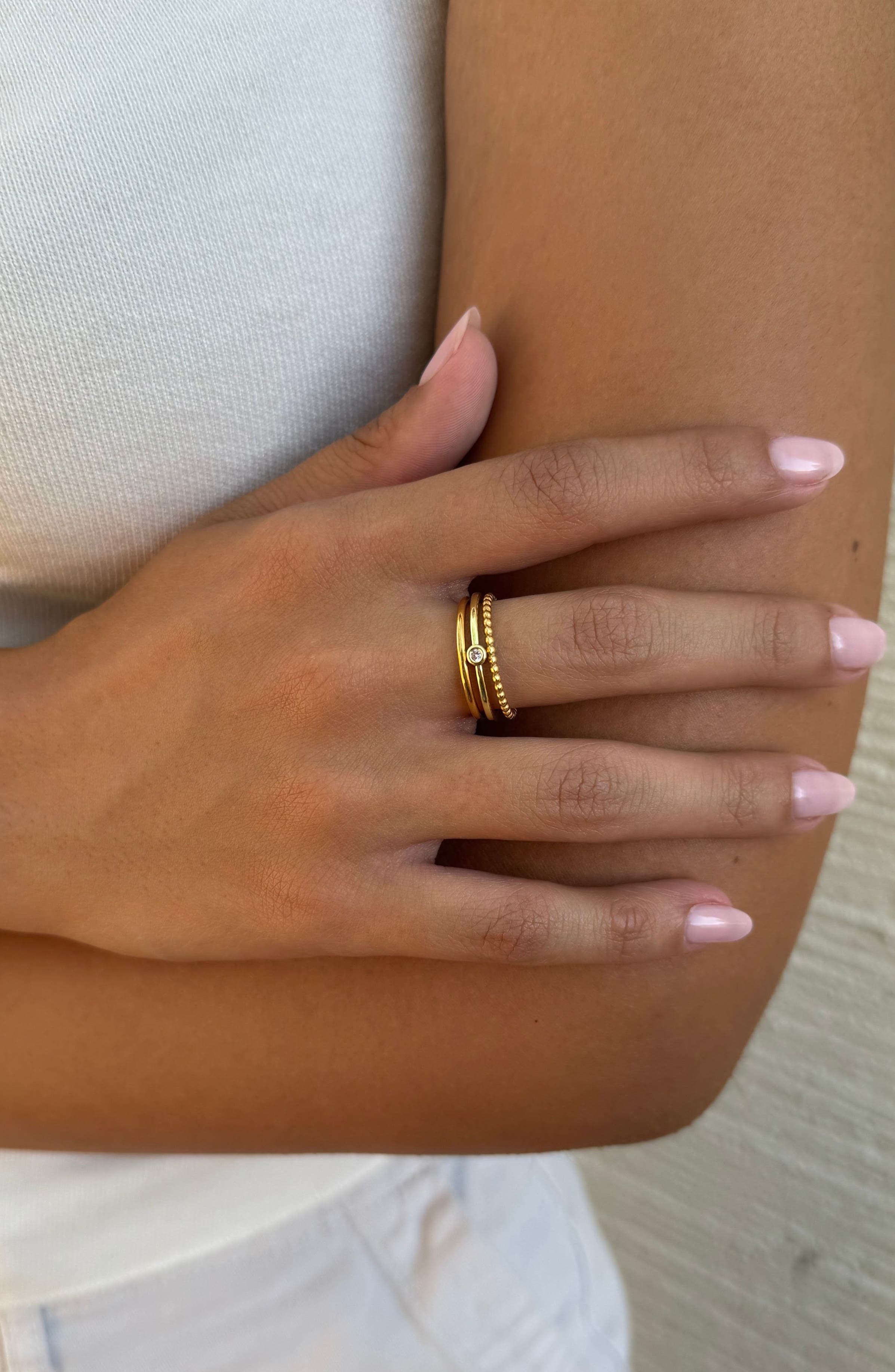 Adornia Set of 3 Assorted Stackable Rings