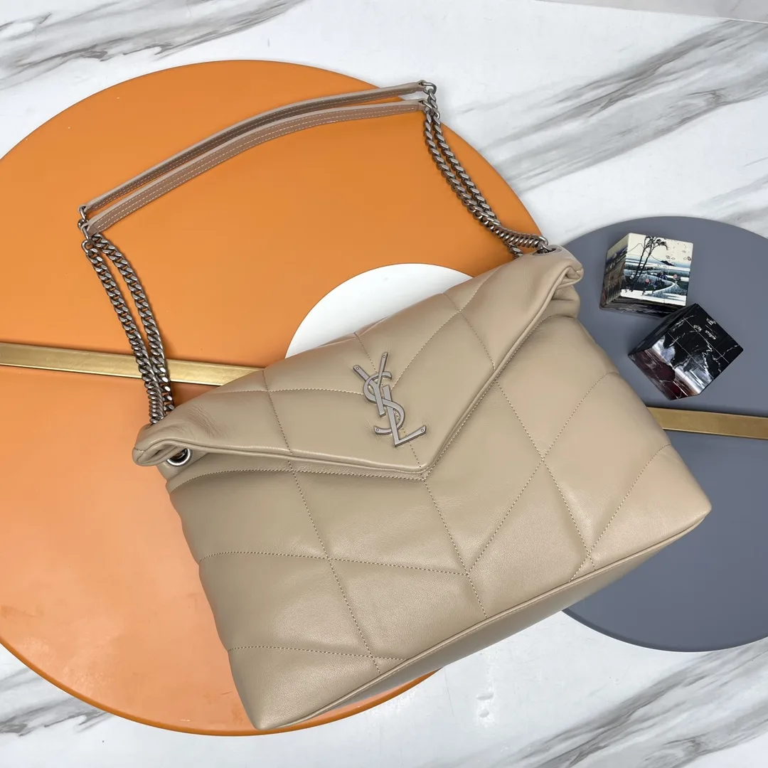Saint Laurent Beige Loulou Quilted Leather Shoulder Bag product photo from LabelPicks