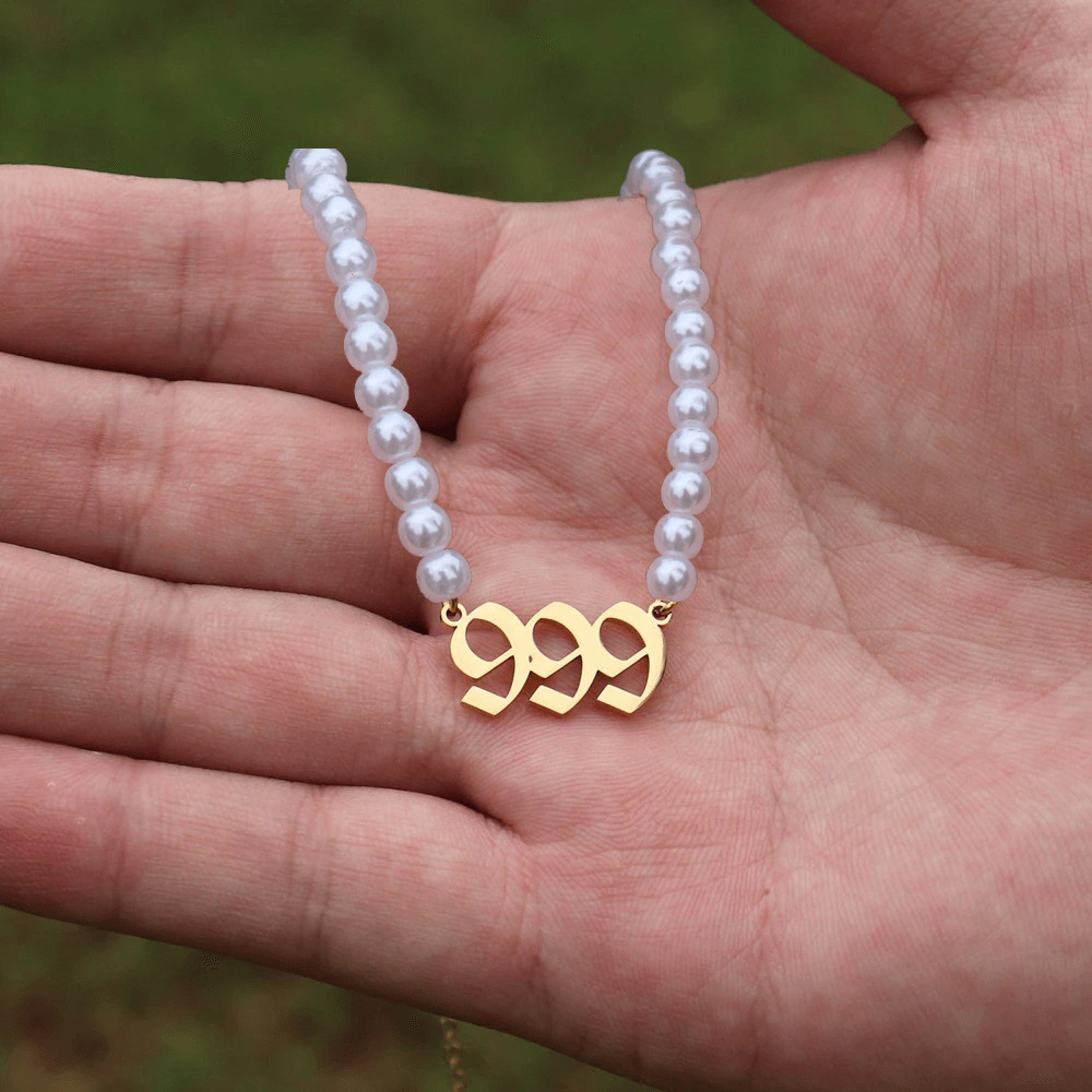 Angel Pearl Number Necklaces 111-999