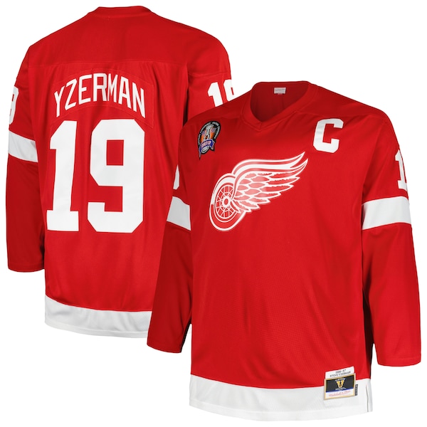 Steve Yzerman Detroit Red Wings Big & Tall Captain Patch Blue Line Player Jersey - Red