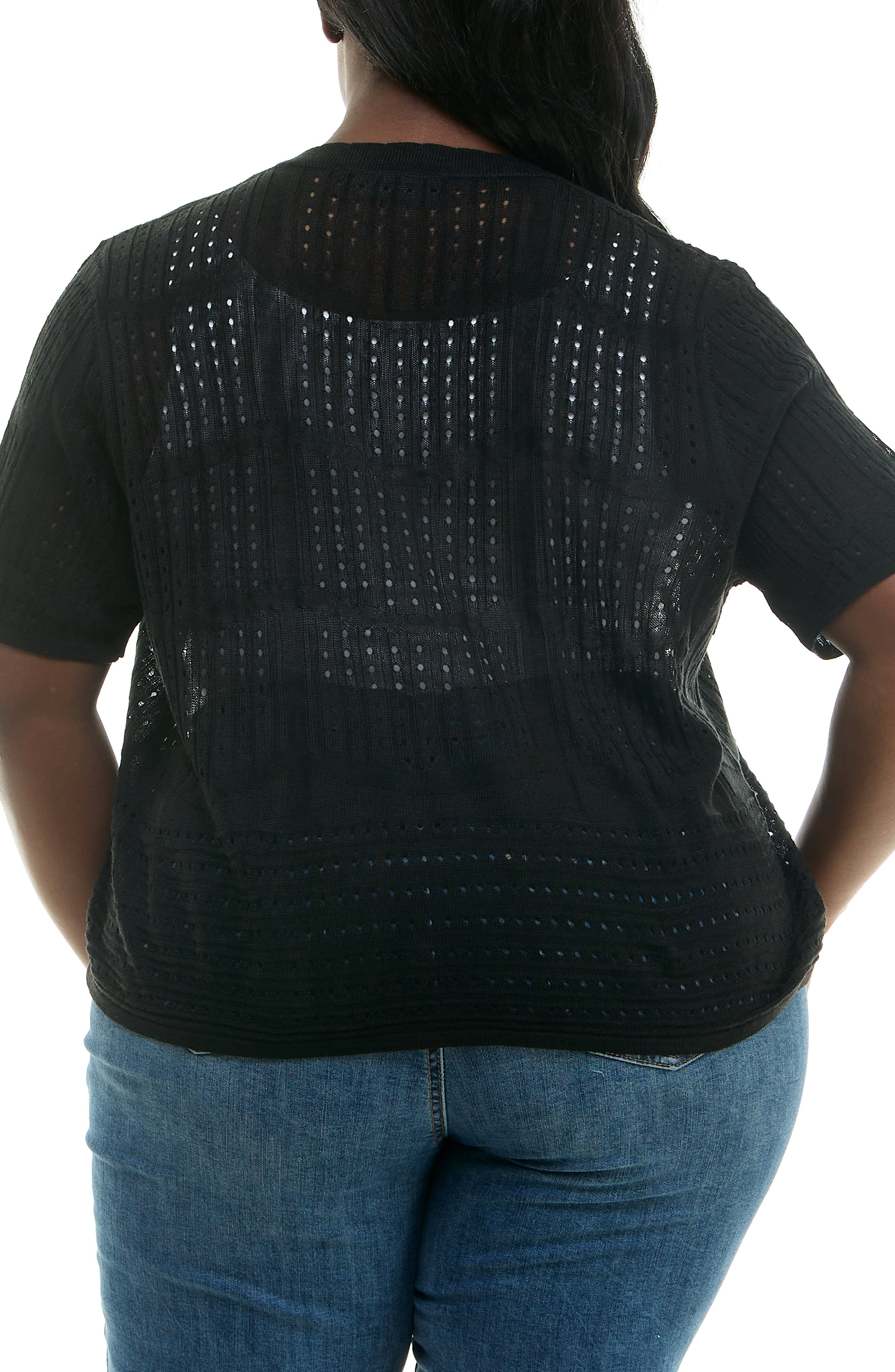 Nina Leonard Open Front Crochet Bolero