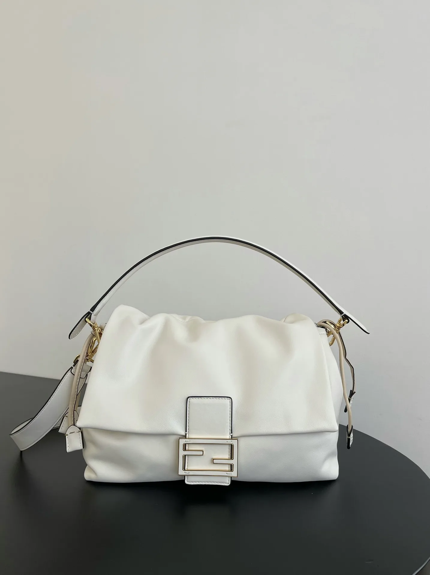 Fendi Baguette White Lambskin Bucket Bag product photo from LabelPicks