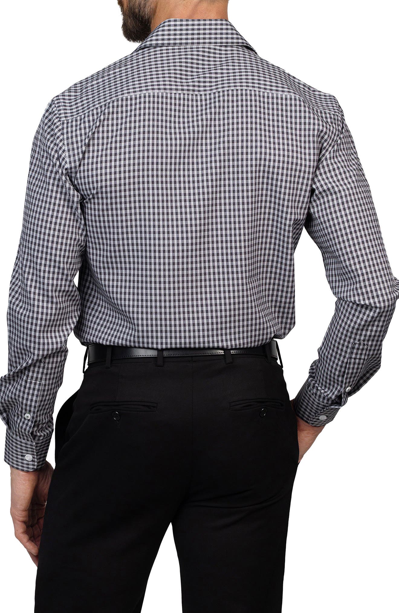 Eddie Bauer Trim Fit Check Dress Shirt