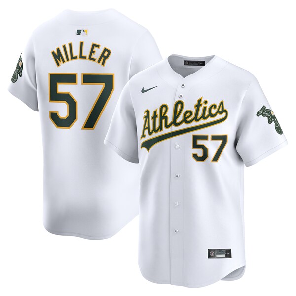Mason Miller Oakland Athletics Nike Home Limited Player Jersey - White