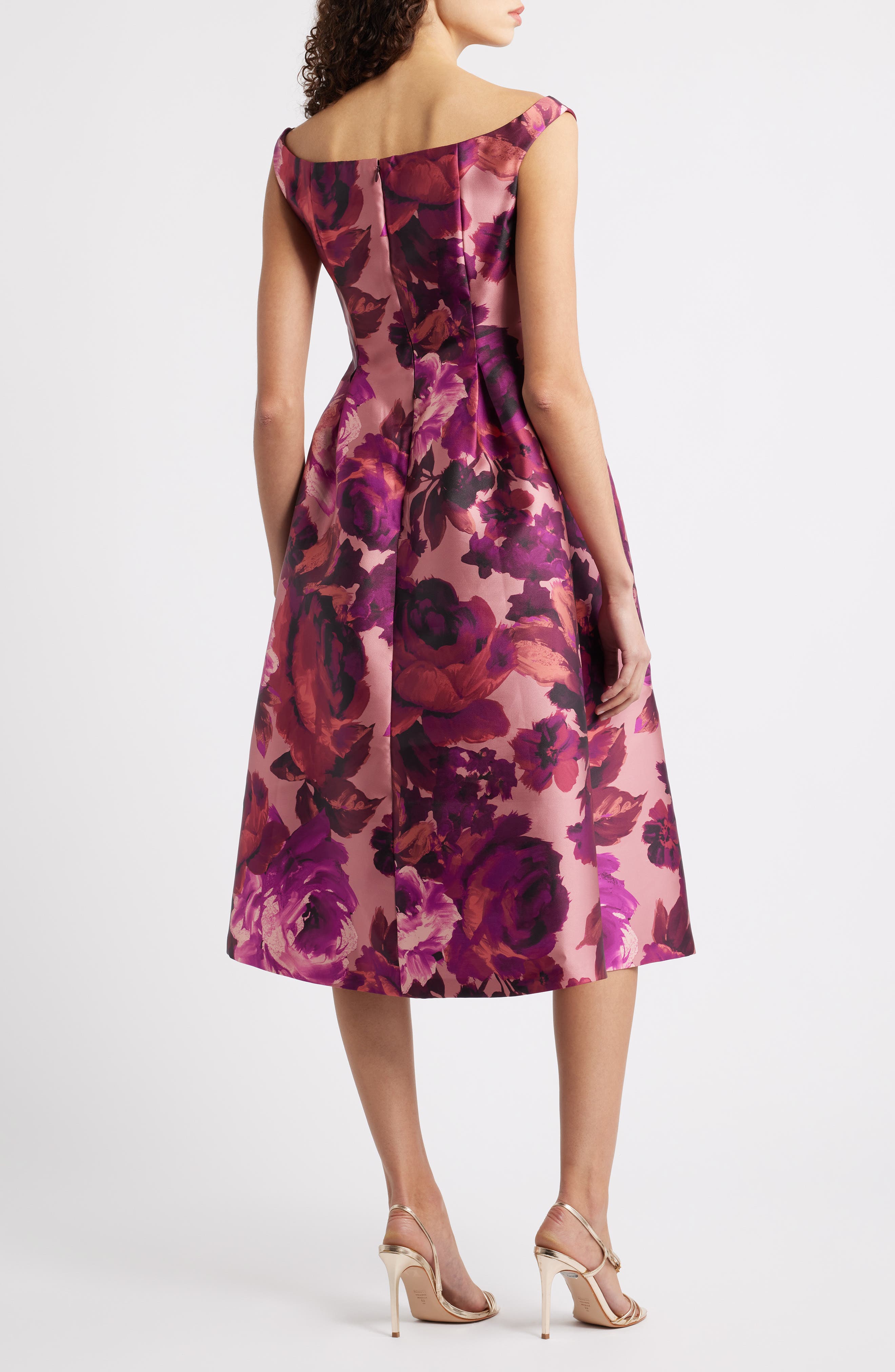 Julia Jordan Floral Off the Shoulder Cocktail Dress