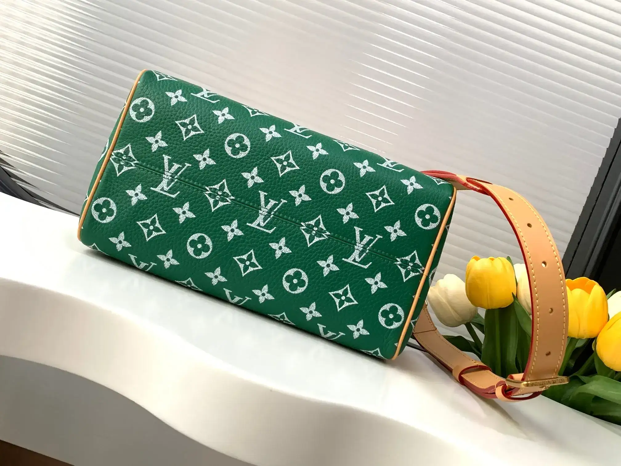 Louis Vuitton Green Speedy Lambskin Top Handle Bag product photo from LabelPicks
