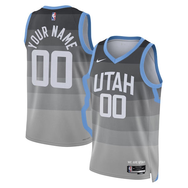 Utah Jazz Nike Unisex 2025/26 City Edition Swingman Custom Jersey - Gray