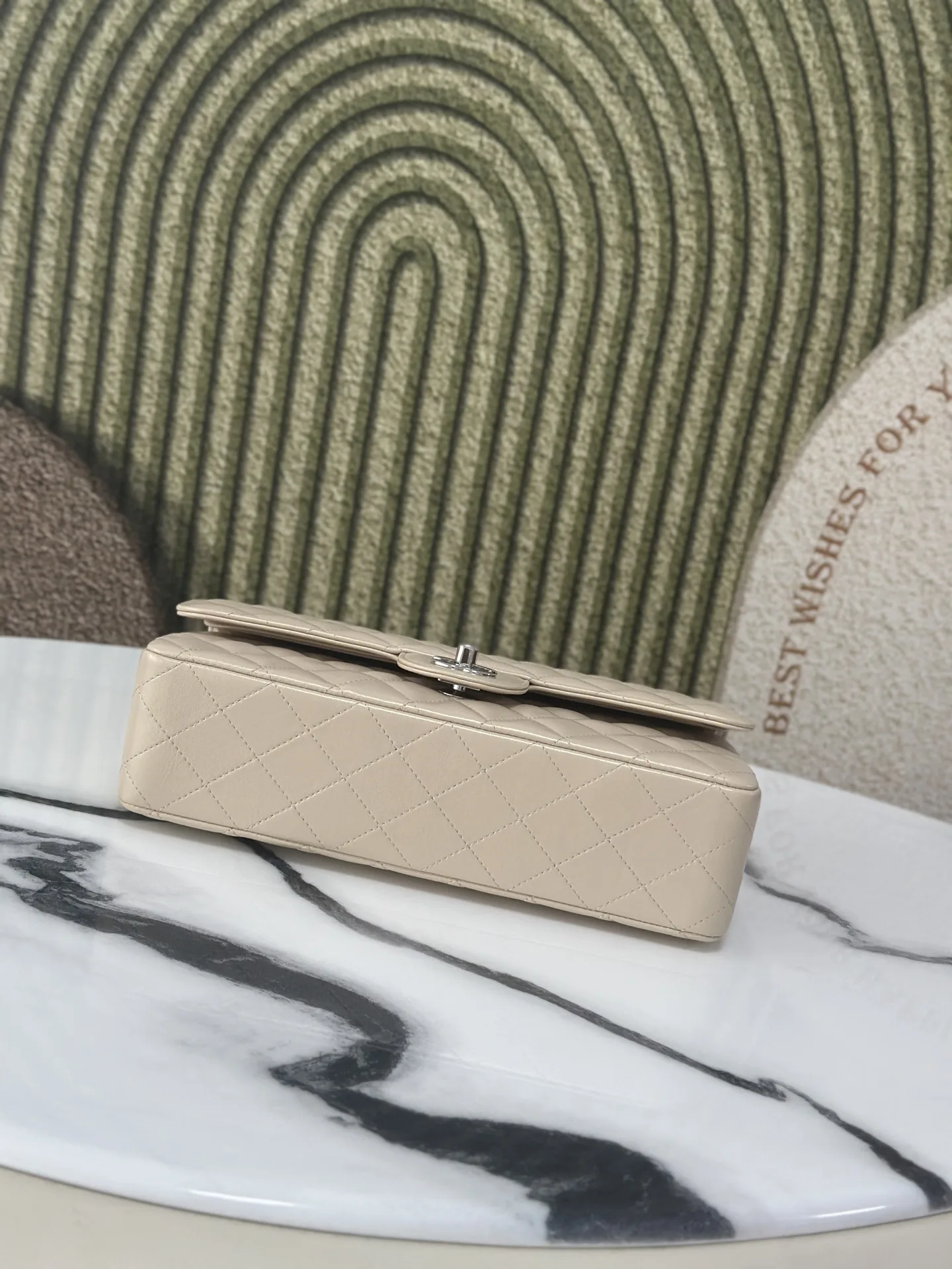 Chanel Beige Lambskin Shoulder Bag product photo from LabelPicks