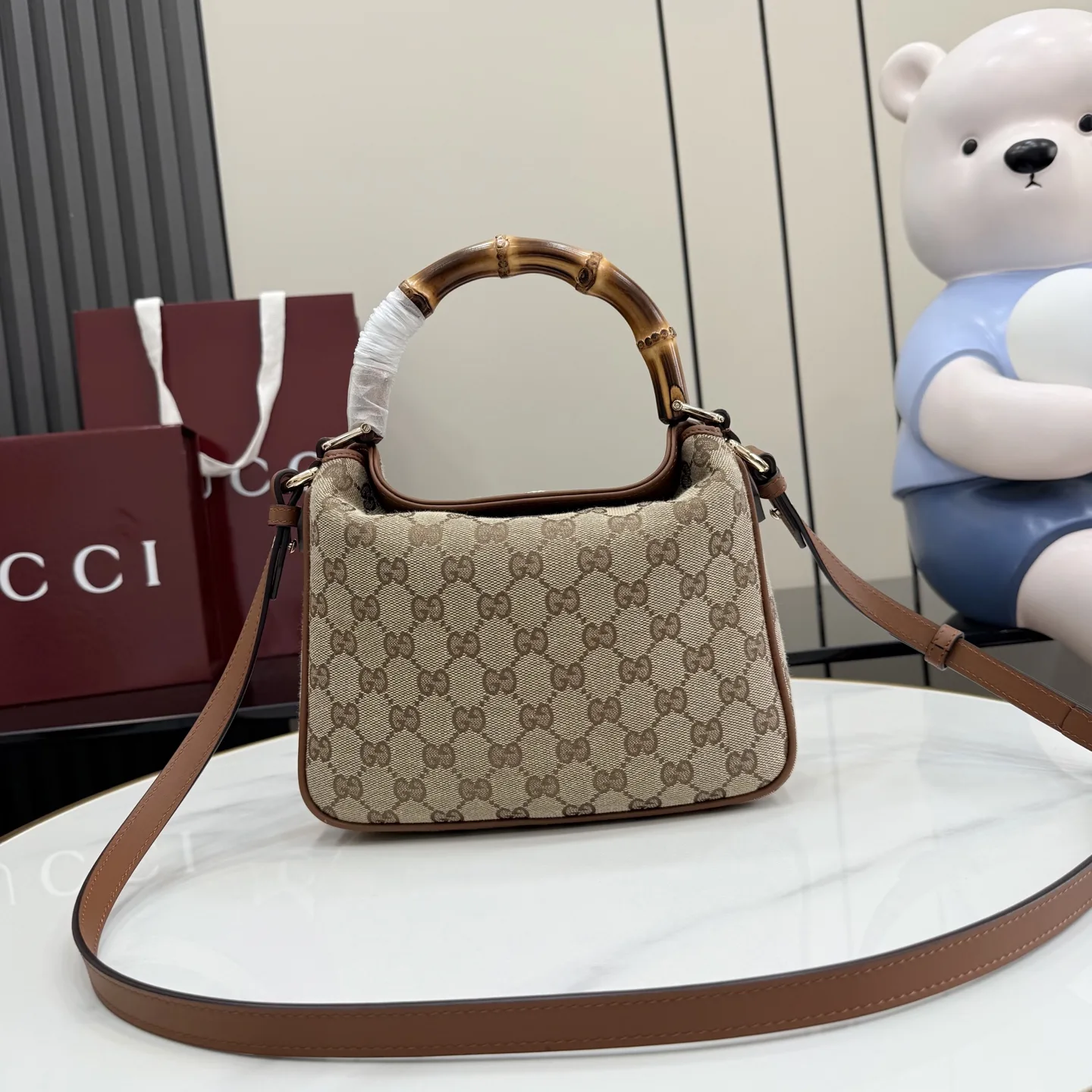 Gucci Brown GG Supreme Canvas Top Handle Bag product photo from LabelPicks
