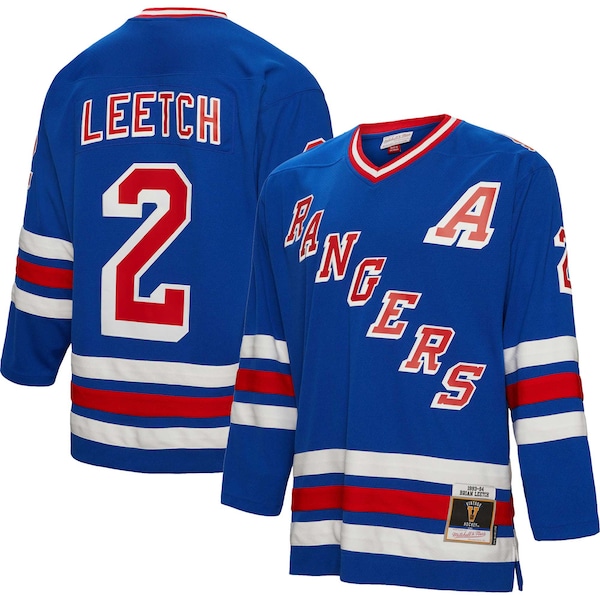 Brian Leetch New York Rangers Alternate Captain Patch 1993/94 Blue Line Player Jersey - Blue