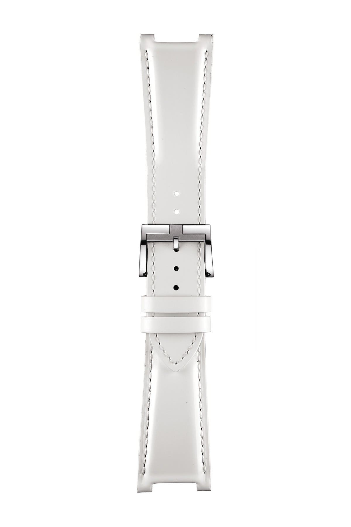 Tissot Women's T-2 Mother of Pearl Diamond Accented Leather Strap Watch- 0.16 ctw, 32mm