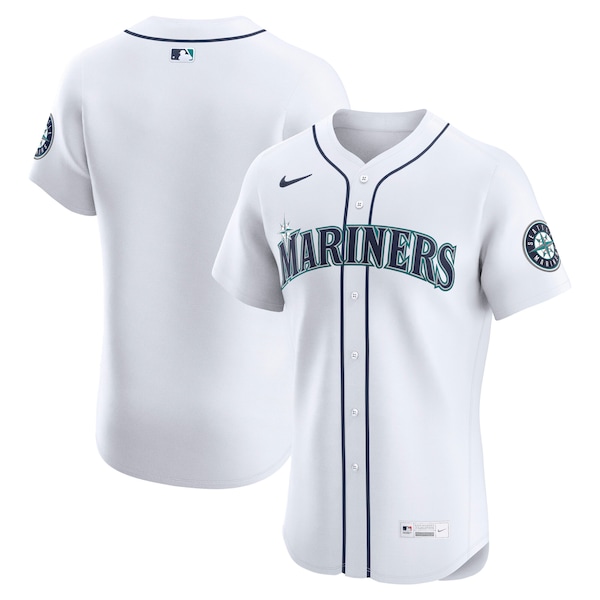 Seattle Mariners Nike Home Elite Jersey - White/Cream/Teal