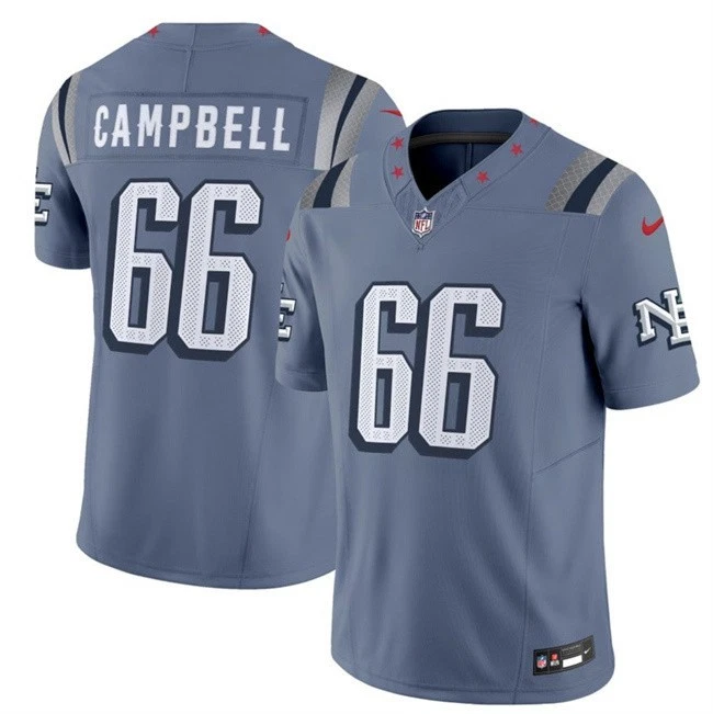 Will Campbell New England Patriots Nike 2025 RIVALRIES Vapor Limited Jersey - Storm Blue