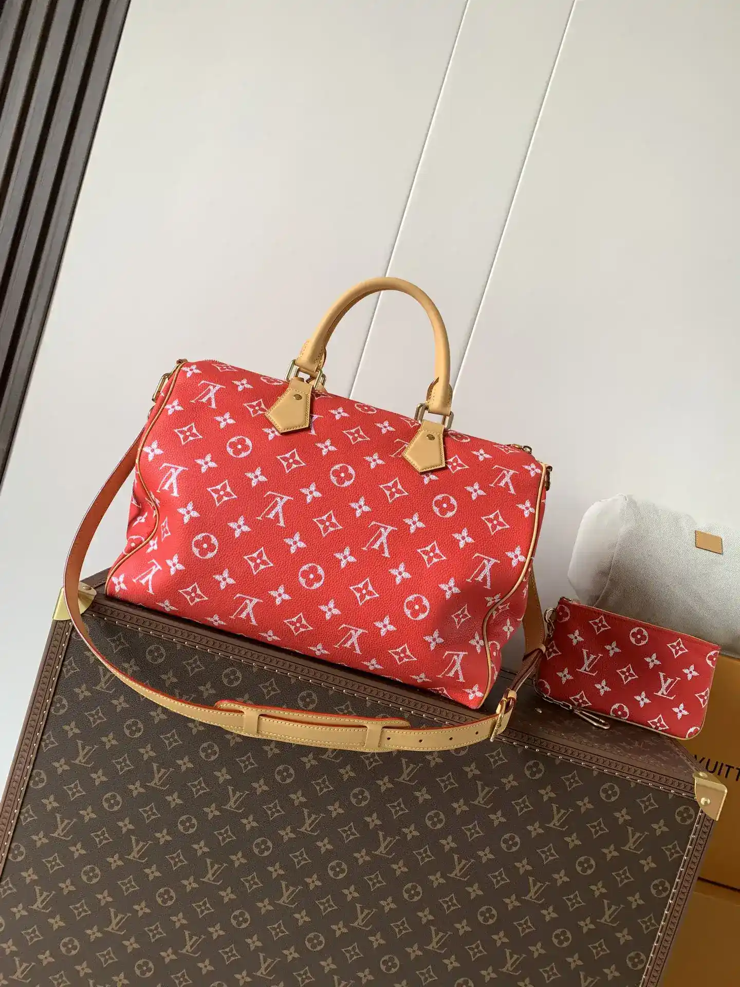Louis Vuitton Green Speedy Grained Leather Top Handle Bag product photo from LabelPicks