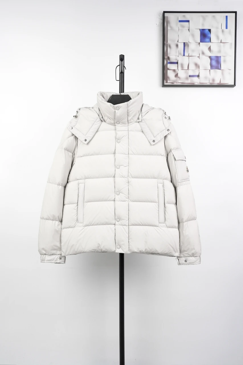 Moncler White Matte Maya70 Hooded Down Jacket product photo from LabelPicks