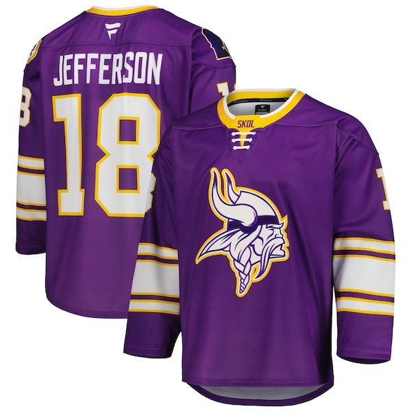 Justin Jefferson Minnesota Vikings  Hockey Jersey - Purple