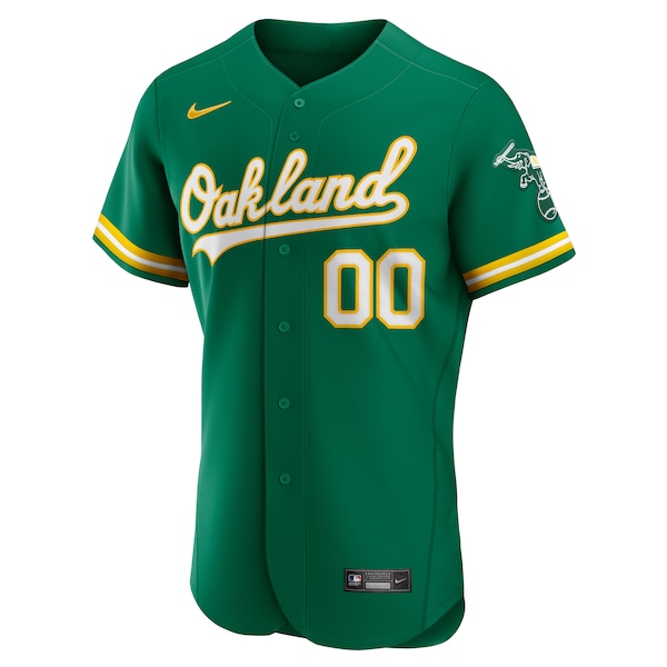 Oakland Athletics Nike Alternate Authentic Custom Jersey - Kelly Green