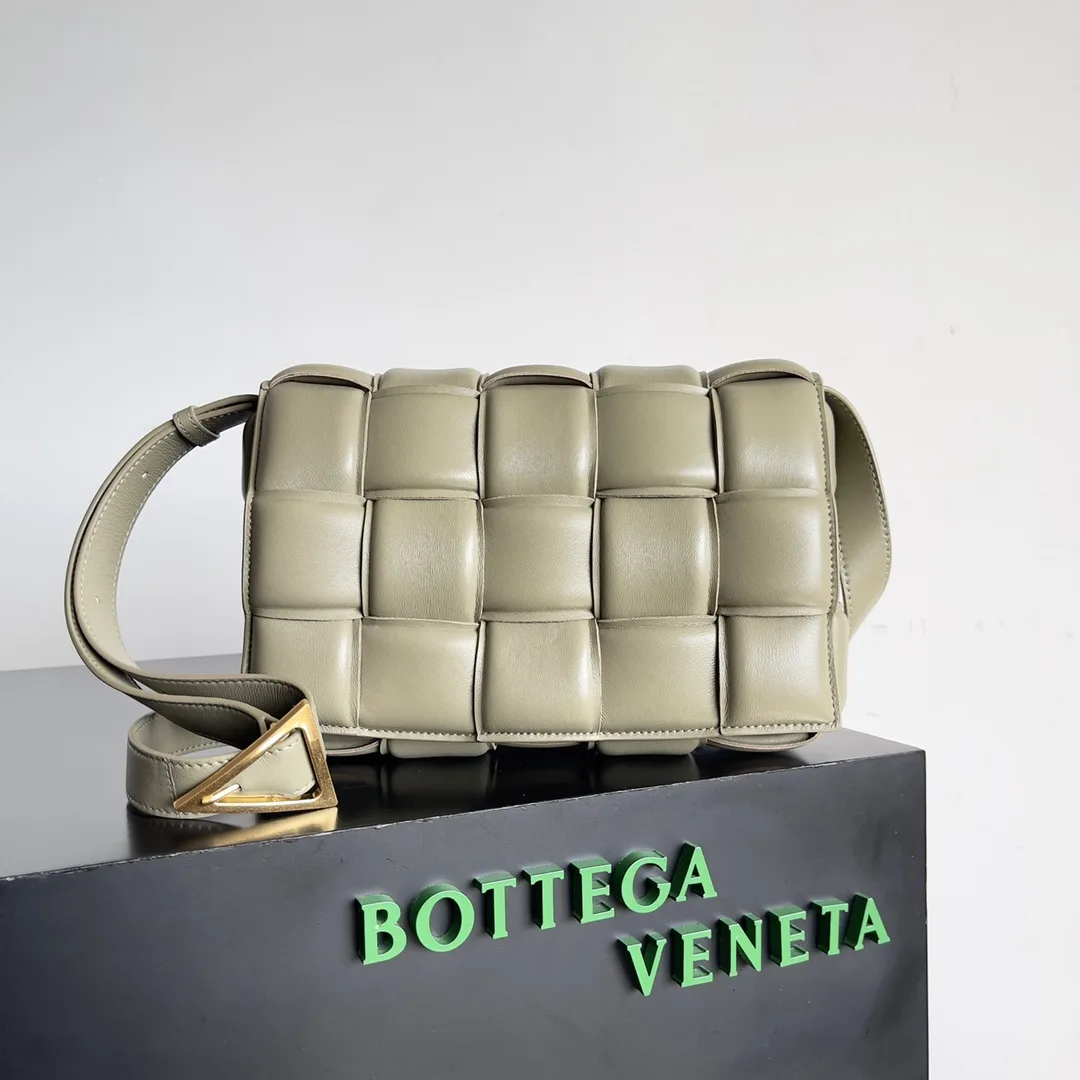 Bottega Veneta Green Cassette Intrecciato Woven Leather Shoulder Bag product photo from LabelPicks