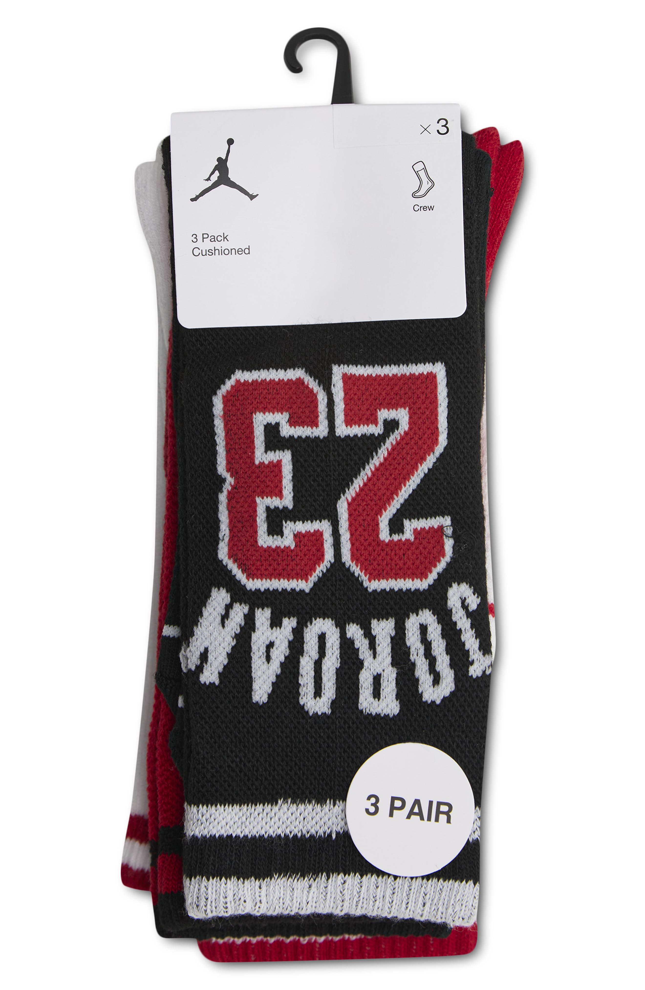 Jordan Kids' Varsity Jersey 3-Pack Crew Socks