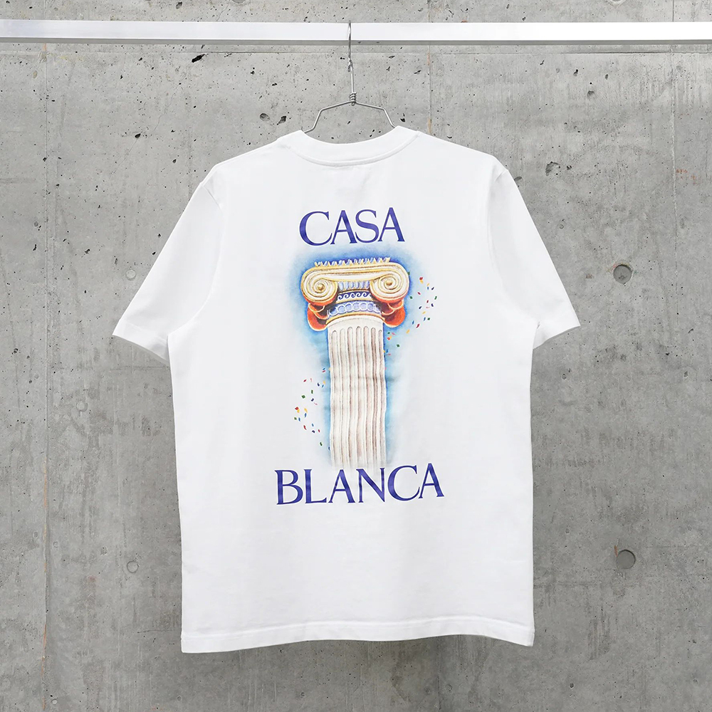 Leters Art Design Print Round Neck T-Shirt