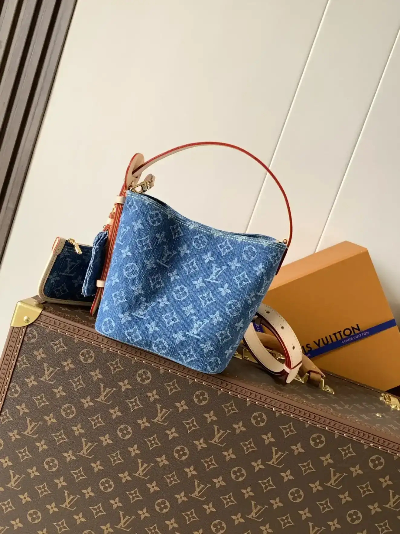 Louis Vuitton Blue Calfskin Bucket Bag product photo from LabelPicks