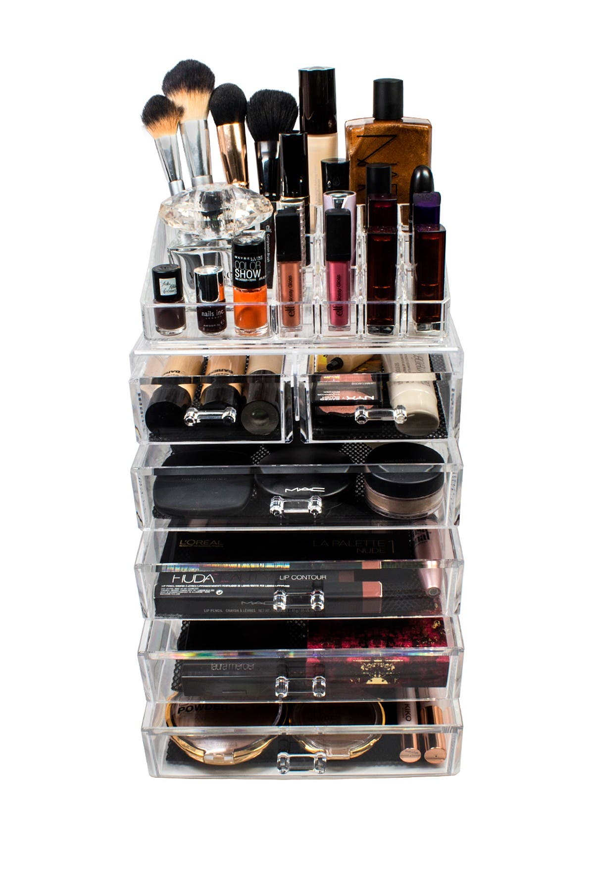 SORBUS Acrylic 6 Drawer & Top Organizer Cosmetics Makeup & Jewelry Storage Case Display Set