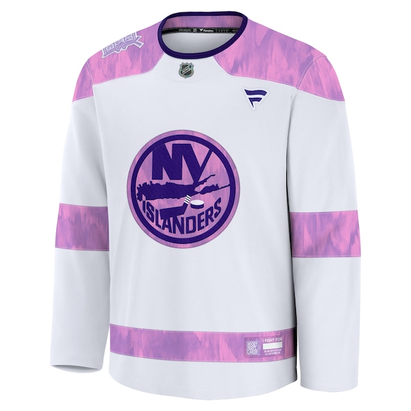 New York Islanders  Hockey Fights Cancer Practice Jersey - White